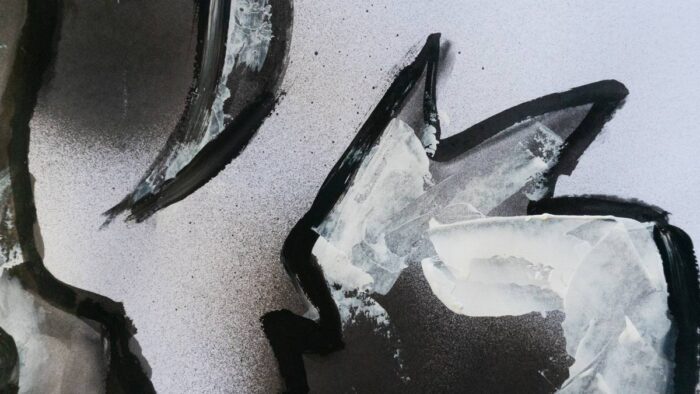 Während ich schlafe – Surreale Acrylmalerei auf Fotokarton