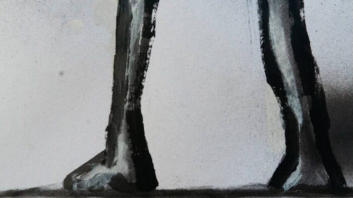 Während ich schlafe – Surreale Acrylmalerei auf Fotokarton